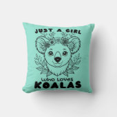 Just a Girl who Loves Koalas クッション (正面)