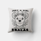 Just a Girl who Loves Koalas クッション (裏面)