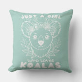 Just a Girl who Loves Koalas クッション (正面)