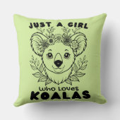 Just a Girl who Loves Koalas クッション (裏面)