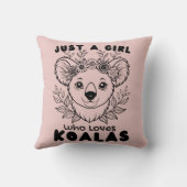 Just a Girl who Loves Koalas クッション (裏面)