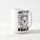 Just a Girl who Loves Koalas コーヒーマグカップ (正面右)
