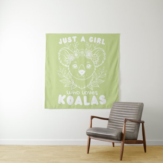 Just a Girl who Loves Koalas タペストリー (インサイチュ)