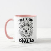 Just a Girl who Loves Koalas マグカップ (左)