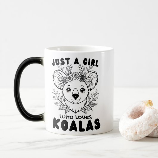 Just a Girl who Loves Koalas モーフィングマグカップ (ドーナツ)