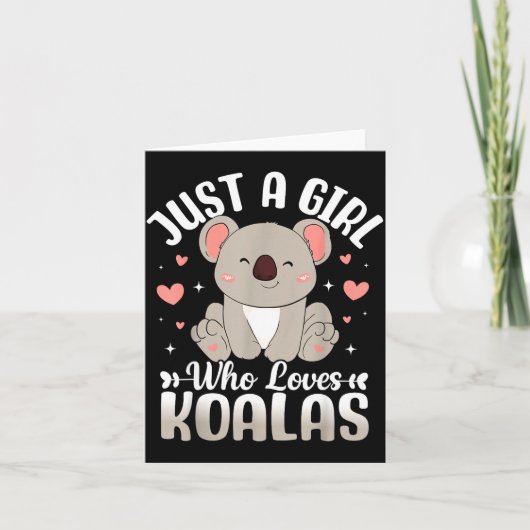 Just A Girl Who Loves Koalas Cute Funny Koala Gift カード (正面)