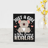 Just A Girl Who Loves Koalas Cute Funny Koala Gift カード (黄色い花)