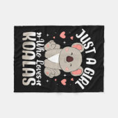 Just A Girl Who Loves Koalas Cute Funny Koala Gift フリースブランケット (正面(横))