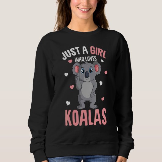 Just A Girl Who Loves Koalas Koala Bear Kids スウェットシャツ (正面)
