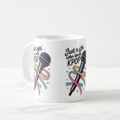 Just a girl who loves Kpop コーヒーマグカップ (正面左)