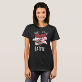 Just A Girl Who Loves Latvia Tシャツ (正面フル)