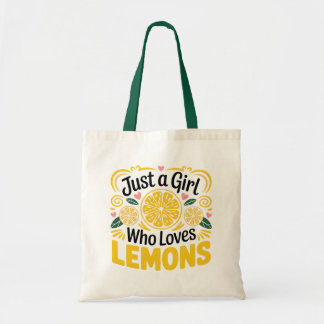 Just a Girl Who Loves Lemons トートバッグ