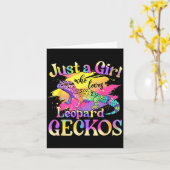 Just A Girl Who Loves Leopard Geckos  カード (黄色い花)