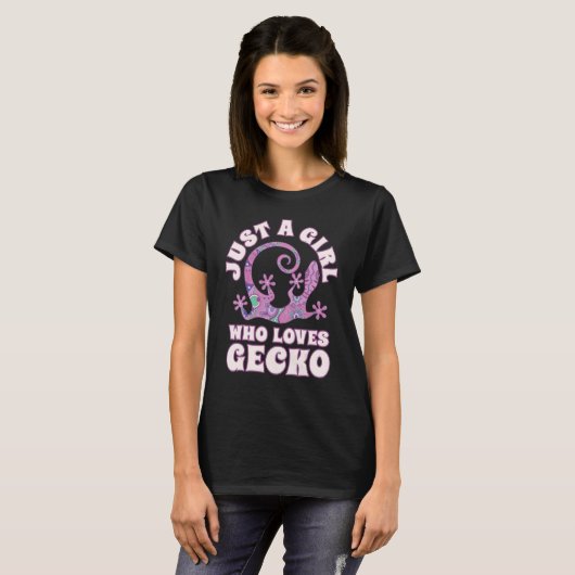 Just A Girl Who Loves Leopard Geckos Tシャツ (正面フル)