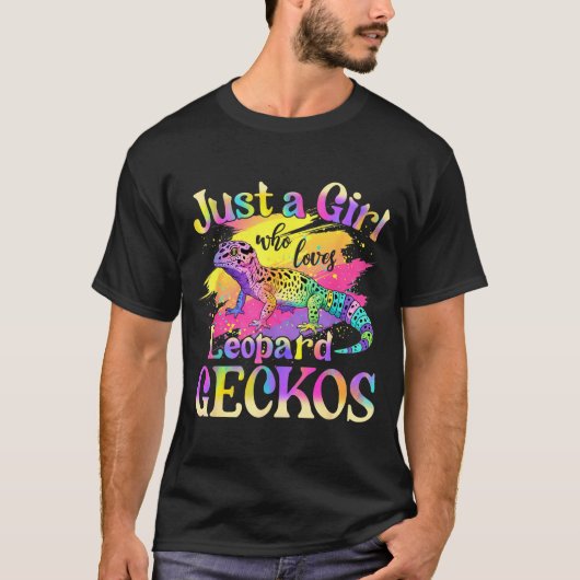 Just A Girl Who Loves Leopard Geckos  Tシャツ (正面)