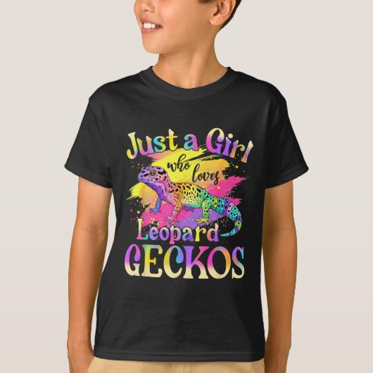 Just A Girl Who Loves Leopard Geckos  Tシャツ (正面)