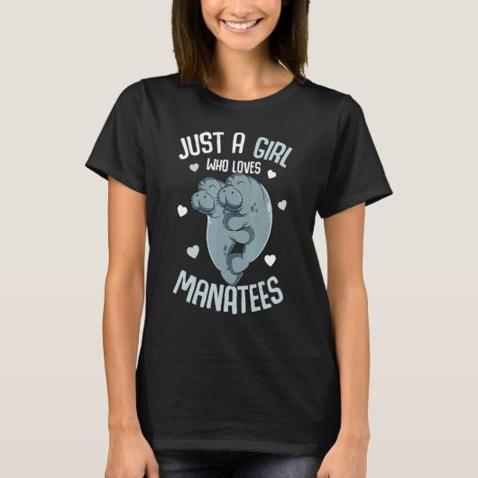 Just a Girl who loves Manatees Sea Cow Manatee Kid Tシャツ (正面)