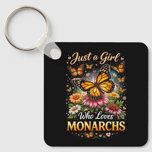 Just a Girl Who Loves Monarchs キーホルダー (正面)