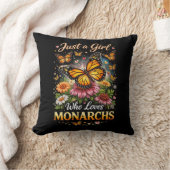 Just a Girl Who Loves Monarchs クッション (ブランケット)