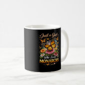 Just a Girl Who Loves Monarchs コーヒーマグカップ (正面右)