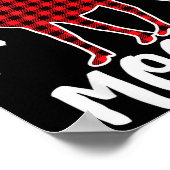 Just A Girl Who Loves Moose Buffalo Plaid Christma ポスター (角)