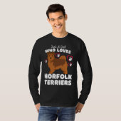 Just A Girl Who Loves Norfolk Terriers  Cute Dogs  Tシャツ (正面フル)