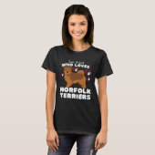 Just A Girl Who Loves Norfolk Terriers  Cute Dogs  Tシャツ (正面フル)