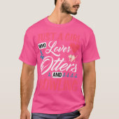 Just A Girl Who Loves Otters And Bowling Funny Bow Tシャツ (正面)