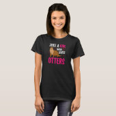just a girl who loves otters otter costume sea ot tシャツ (正面フル)