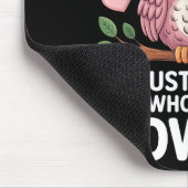 Just A Girl Who Loves Owls Cute Animal Lover Valen マウスパッド (コーナー)