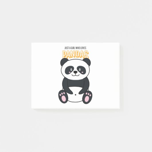 Just A Girl Who Loves Pandas ポストイット (正面)