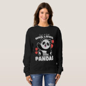 Just A Girl Who Loves Pandas Cute Panda Bear Kids スウェットシャツ (正面フル)