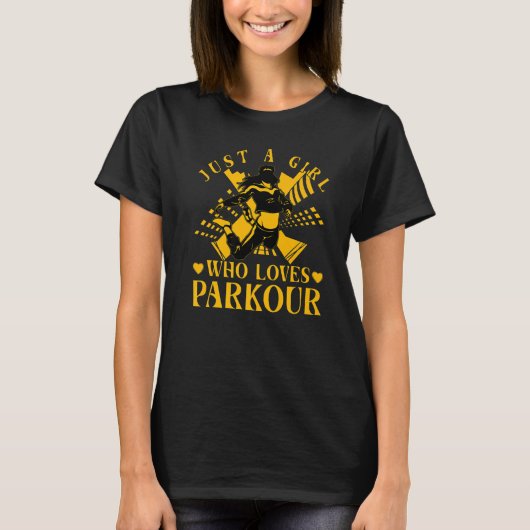 Just a Girl who loves Parkour funny saying Premium Tシャツ (正面)