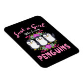 Just A Girl Who Loves Penguins Gift Women Penguin マグネット (右側)