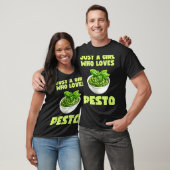 Just A Girl Who Loves Pesto Basil Pasta Italian Ad Tシャツ (ユニセックス)