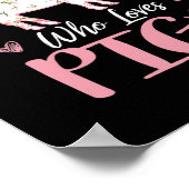 Just a Girl Who Loves Pig Funny Pig Lover  ポスター (角)