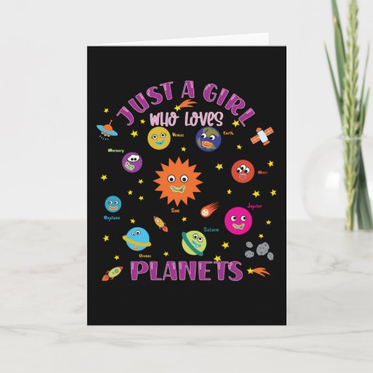 Just A Girl Who Loves Planets Solar System カード (正面)