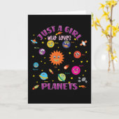 Just A Girl Who Loves Planets Solar System カード (黄色い花)