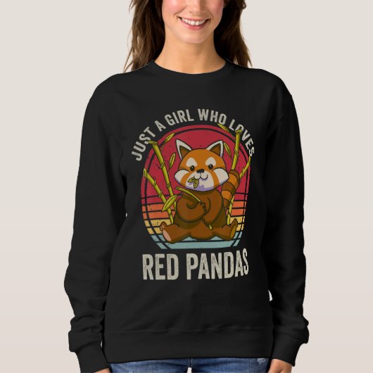 Just A Girl Who Loves Red Pandas スウェットシャツ (正面)