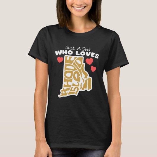Just A Girl Who Loves Rhode Island  Cute Rhode Isl Tシャツ (正面)
