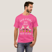 Just A Girl Who Loves Roller Skating 80S Roller Sk Tシャツ (正面フル)