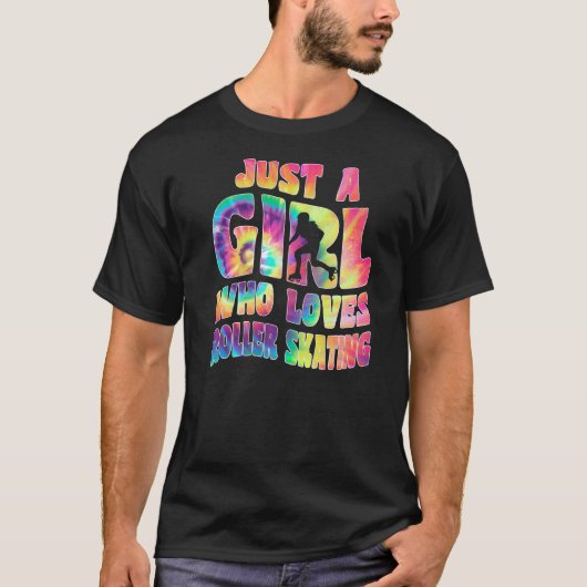 Just A Girl Who Loves Roller Skating Inline Skater Tシャツ (正面)