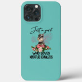 Just A Girl Who Loves Schnauzer Funny Schnauzer Case-Mate iPhoneケース (裏面)