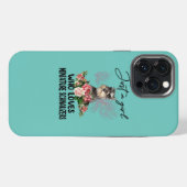 Just A Girl Who Loves Schnauzer Funny Schnauzer iPhoneケース (裏面横)