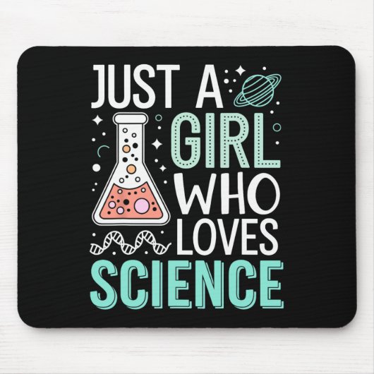Just A Girl Who Loves Science Back To School Kids  マウスパッド (正面)