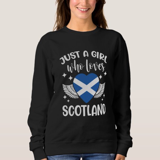 Just A Girl Who Loves Scotland Scottish スウェットシャツ (正面)