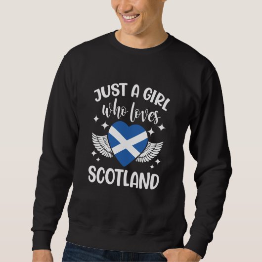 Just A Girl Who Loves Scotland Scottish スウェットシャツ (正面)