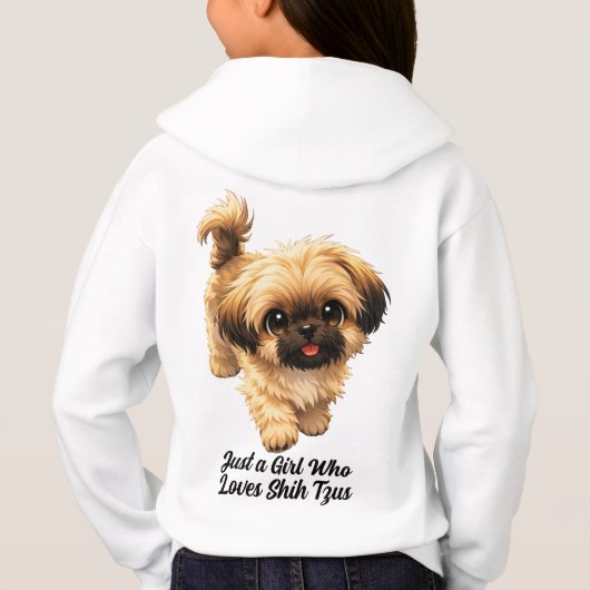 Just a Girl Who Loves Shih Tzus Dog Paw and Heart (裏面)