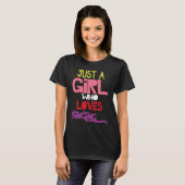 Just A Girl Who Loves Singing female musician sing Tシャツ (正面フル)
