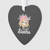 Just A Girl Who Loves Sloth Tee Cute Sloth Lover G オーナメント (正面)